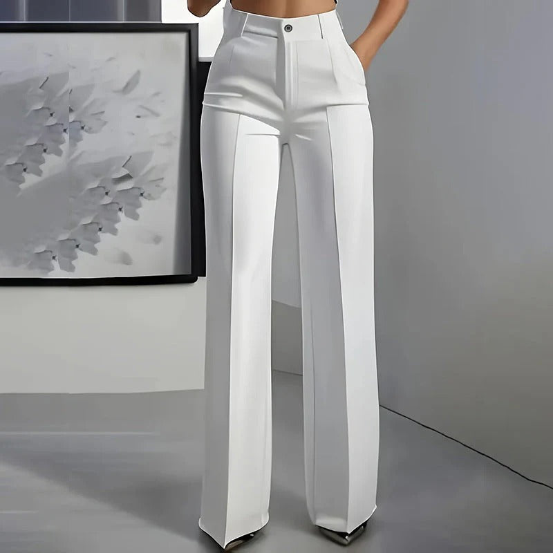 VERA™ | Pantalón clásico de cintura alta con tejido flexible