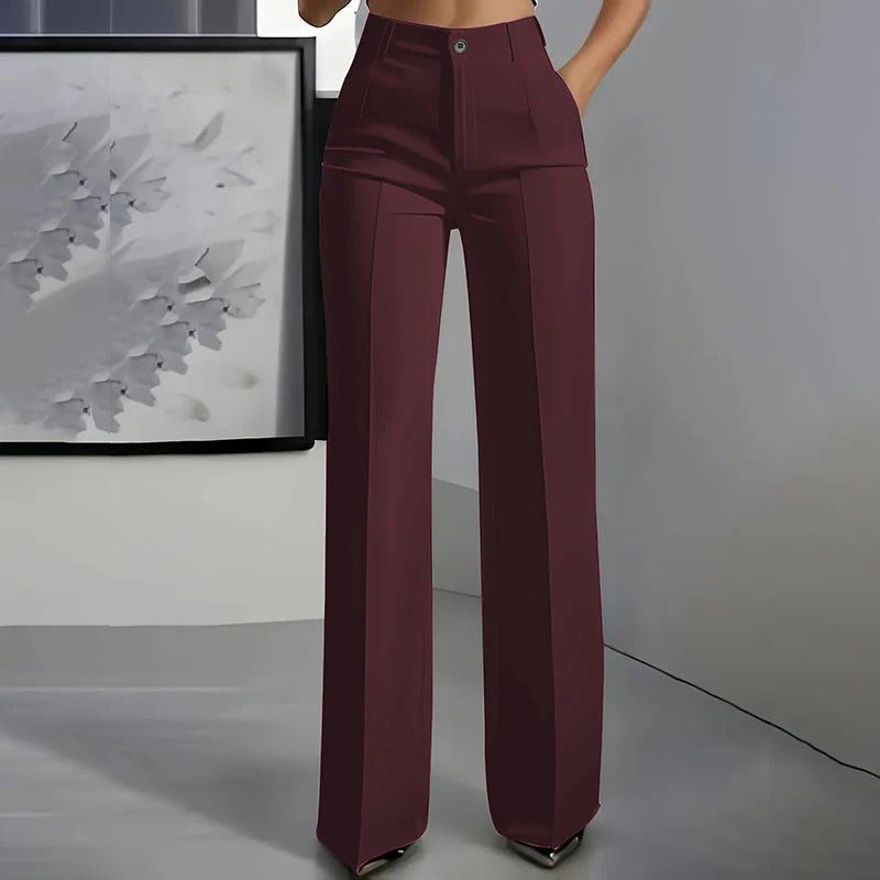 VERA™ | Pantalón clásico de cintura alta con tejido flexible