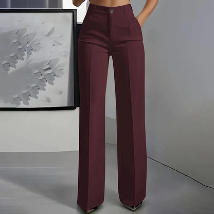 VERA™ | Pantalón clásico de cintura alta con tejido flexible