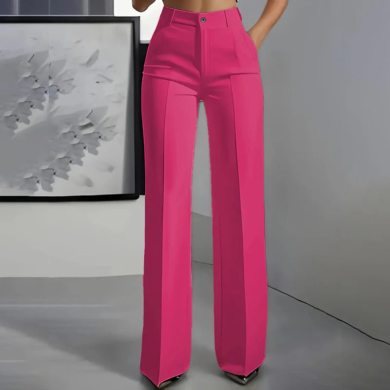 VERA™ | Pantalón clásico de cintura alta con tejido flexible